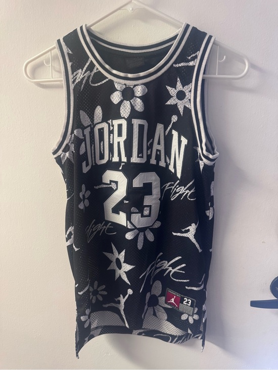 Jordan Other - Jordan Flight 23 Floral Mesh Jersey Tank Youth Medium Black White